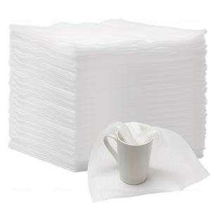 TEMU 12 x 12인치 (100개) 쿠션 폼 랩 시트, 이사 용품 포장 쿠션 폼 패킹 재료, 접시, 접시, 유리잔, 꽃병, 컵용, 다목적 보호, 보관용(초박형)