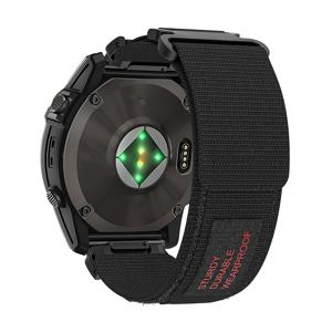 TEMU GARMIN Fenix 7X 7 7S 6X 6 6S Pro 5 5X 5S Epix 2용 26mm/22mm 택티컬 스트랩 | 소프트 내마모성 나일론 루프, 디플로이먼트 걸쇠, 스테인리스 스틸 버클, 가볍고 통기성 좋은 제품