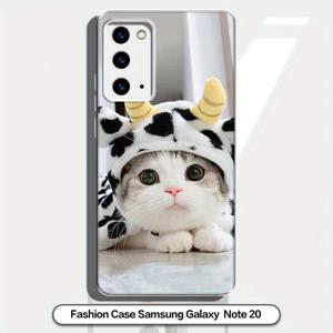 TEMU 삼성 갤럭시 노트 20 울트라 5G/노트 20 5G/폰 드롭 보호 케이스/노트 10+/노트 10 플러스/노트 10/노트 10 라이트/노트 9/노트 8 폰 케이스와 함께하는 스타일리시한 소와 고양이 패턴으로 완전한 드롭 및 충격을 방지합니다.