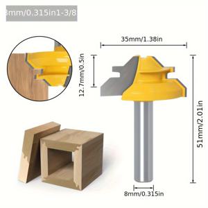 TEMU 45도 텐론 조인트 커터 8mm*1-3/8