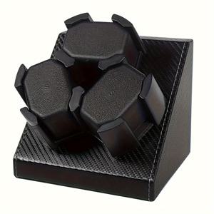 TEMU 1개 Simplewis 자동 시계 와인더 3슬롯 시계 박스, 조용한 모터 무소음 작동, USB 자동 시뮬레이터, PU 가죽 케이스 & 소프트 쿠션, 컬렉터용, 남녀 선물 (USB-)