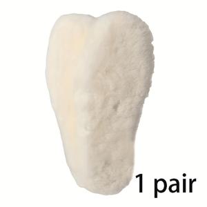 TEMU 겨울용 두꺼운 플러시 따뜻한 깔창 한 쌍, 추가 쿠션, 냉기 방지, 통기성, 땀 흡수, 부드러운 밑창 특징