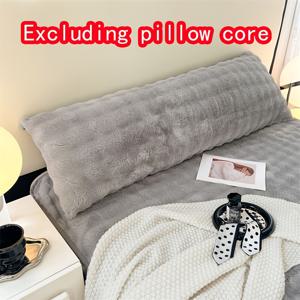 TEMU 토끼털 베개 커버, 긴 모양, 따뜻하고 부드럽고 편안합니다. 삽입재 또는 충전재는 포함되어 있지 않으며 모든 계절에 적합하며 가정 및 호텔 사용에 이상적입니다.