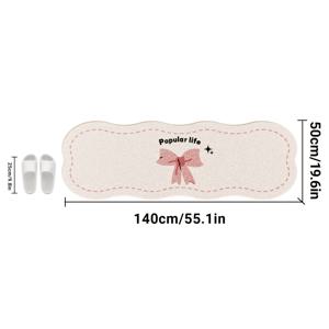 TEMU -1 글자 리본 패턴 긴 직사각형 헤드보드 러그 - 부드럽고 미끄럼 방지 침실 카펫, 침실, 거실 및 소파용 장식 바닥 매트 - 코티지 홈 데코, 미적 실내 장식 및 미술 용품 - 어버이날