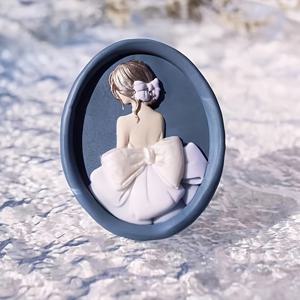 TEMU 소녀용 빈티지 스타일 왁스 씰 스탬프 헤드, 결혼식 소녀, 하트 모양 스완, 타원형 프레임, 재봉틀, DIY 봉투 밀봉 왁스 씰 스탬프 헤드, 단독 구리 스탬프 헤드만 (왁스 없음)|실링왁스