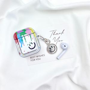 TEMU 1개 기쁨 가득한 얼굴 + 펜던트 이어폰 케이스, 아이폰, 에어팟 1/2세대 이어폰 보호 케이스, 새로운 무선 이어폰 보호 케이스, 에어팟 3/4/프로/프로 2용, 이어폰 보호 케이스, 남자친구/ 선물