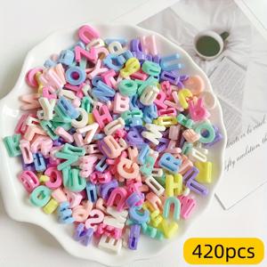 TEMU 아크릴 소재의 3D 영어 글자 비즈 420/220/120개입 (0.9*1.2cm). 이 스타일 비즈는 재미있는 교육 프로젝트, 우정 팔찌 제작, 주얼리 마킹 및 비즈 키트 제작에 적합하며 파티에도 좋습니다.