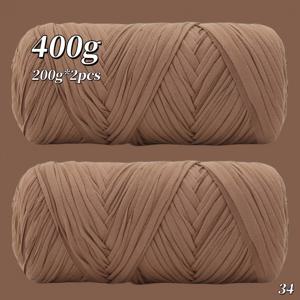 TEMU 총 400그램의 2개의 볼, 넓은 천 스트립, 손으로 짠 실, DIY 가방, 담요, 매트 및 수공예에 적합, 공예 애호가를 위한 첫 번째 선택, 두꺼운 니트 대형 볼