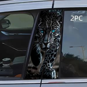 TEMU QF492 - 강력한 사자 프린트가 특징인 차량 B-필러 스티커 2개 세트. B 필러 및 문의 매끄러운 금속 표면에 자가 접착 설치용으로 설계되었으며, 스크래치 방지 기능이 있어 SUV 및 픽업 트럭을 포함한 모든 차량에 적합합니다.