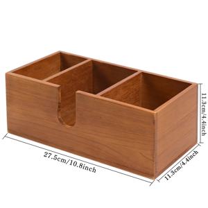 TEMU 1pc 나무 컵 및 젓가락 홀더 - 컵, 마시는 물, 커피 포드용 우아한 주방 및 식사 정리기 - 모임, 파티, 휴일 선물에 완벽, 커피 정리기 | 우아한 식기 홀더 | 자연 나무 마감