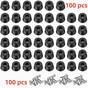 TEMU 200개 고무 가구 패드, 미끄럼 방지 100세트, 가구 발, 의자 다리 바닥 보호 캡, 도마 및 전자 제품에 적합, 전원 불필요, 안정적인 전자 제품 | 기능성 디자인 | 내구성