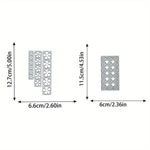 TEMU 2개 세트 초저렴 창의적인 꽃 + 컷아웃 금속 다이커팅 몰드, DIY 책자 제작용 핸드북 칼 몰드 재료, 엠보싱 커팅 나이프 몰드, 카드·봉투·앨범 스탬프 만들기, 앨범 종이 공예, 생일 및 축제 선물용 재사용 가능한 금속 다이커팅 몰드