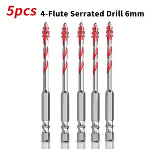 TEMU 6, 8, 10, 12mm 사이즈의 합금 드릴 비트 세트입니다. 5피스 또는 혼합 4피스 세트로 제공됩니다. 이 다기능 드릴 비트는 사각날 4개가 특징이며, 콘크리트와 같은 재료에 드릴링하기 위해 설계되었습니다.