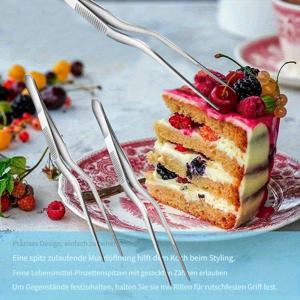 TEMU 2pcs 스테인레스 스틸 핀셋 주방 통기, 휴대용, 셰프 스페셜 플레팅 콜드 플레이트 장식 요리 도구 핀셋 분자 요리 요리 분위기 요리 장비 서부 셰프 스페셜 모양