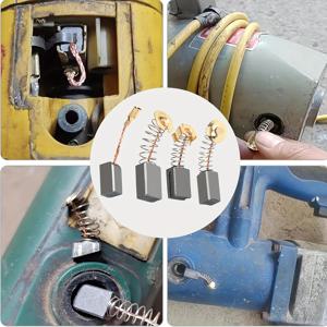 TEMU 50개 전동공구 카본 브러쉬 교체 키트 - 드릴, 샌더, 그라인더 및 전기 모터 유지보수용 멀티 사이즈 세트, 전동공구 부품 수리용 교체 키트