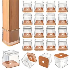 TEMU 16pcs 투명 의자 보호 커버, 간편 설치, 쉽게 밀림, 떨어지지 않음, 레스토랑, 호텔, 카페 등에 적합, 세척 후 재사용 가능|식탁의자커버