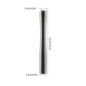 TEMU 전강 스테인리스 스틸 칵테일 스터러, 주스 뮤들러, 얼음 분쇄 스틱, 주스 프레스, 과일 주서, 레몬 아이스 해머