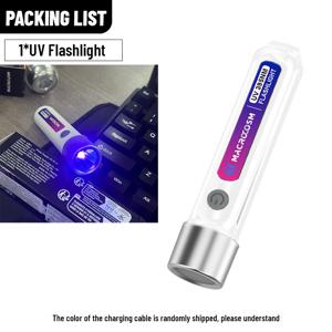 TEMU 1개 미니 395nm UV 손전등 - 휴대용 블랙 토치, USB 충전식 배터리, 레진 경화, 애완 동물 소변 & 호텔 위생 얼룩 검사용 밝은 LED 조명, 가정 및 전문가용 소형 디자인, UV 손전등, 전문가용 조명|후레쉬
