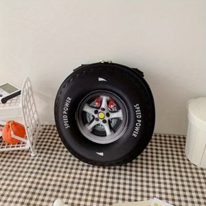 TEMU 타이어형 테일백 - 버클 마운트 하드쉘 뒷좌석 수하물, 스크래치 방지 및 내마모성 디자인, 통근, 투어링 및 아웃도어 라이딩용 다기능 여행용 새들백, 컴팩트한 휴대용 수납 백팩, 호환