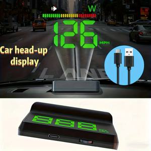 TEMU 신형 HUD 헤드업 모니터, 대형 폰트, 소형 경량, 다기능 고화질 디스플레이, 쉬운 설치, 프로젝터, 전차종 호환