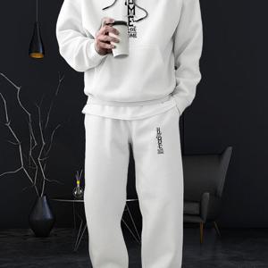 TEMU 라푸마 남성 캐주얼 맨투맨&달리기 - '홈' 프린팅, 화이트, 컴포트 아웃도어 활동, 런닝, 트레킹 및 레저, 아웃도어 컴포트핏 후드티셔츠, 남성 트레이닝복, 커플 코스프레 할로윈 후드티셔츠, 스웨트 후드티셔츠, 피어슨 오브, 남성 트레이닝복