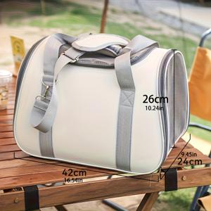 TEMU 1개 휴대용 고양이 백팩, 나들이용, 강아지 및 고양이에게 적합, 통기성 및 스트레스 방지, 휴대용 및 크로스바디 디자인, 소형 및 중형 반려동물용 접이식.|크로스백