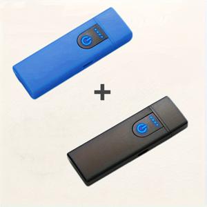 TEMU 1/2개 USB 충전식 라이터 - 빠른 충전, 텅스텐 안전, 캠핑 및 하이킹에 적합한 컴팩트 디자인 - 친구 및 가족을 위한 선물, 캠핑용 불꽃의 근원 - 터치 전자 점화 - USB 충전식 라이터