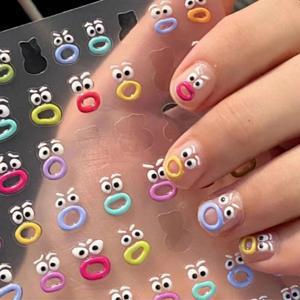 TEMU 어린이 키즈 유아 네일 아트 스티커 캐릭터 젤 패디 큐어 아기 손톱 매니 페디팁 초등 KK0139