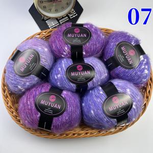 TEMU 6스키인/300g 섹션 염색 스노우드롭 모헤어 실, 부드럽고 편안한 DIY 크로셰 스카프, 쇼울, 스웨터용 무지개색 핸드니트 실