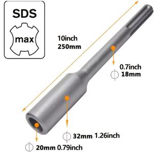 TEMU SDS Plus/SDS MAX 비트 로드 드라이버, 170mm/250mm 로드용, 모든 SDS Plus 해머 드릴 호환. 로드 드라이버 어댑터 비트. 헤비 듀티 세트 1개