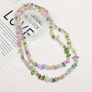 TEMU 약 230개의 생생한 천연석 조각 패키지, 불규칙한 모양이며 5-8mm 크기 - 주얼리 제작에 적합하여 독특한 팔찌, 목걸이 및 귀걸이를 제작할 수 있습니다 - 파스텔 색상과 지구적인 톤이 특징입니다.