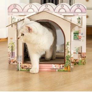 TEMU 스크래치 보드와 아늑한 둥지, 이중 레이어 빌라 및 소파 침대 디자인의 다용도 고양이 등반 구조물입니다. 내구성이 뛰어나고 스크래치 방지 기능이 있는 이 고양이 가구는 당신의 고양이 친구를 위한 끝없는 실내 엔터테인먼트를 제공합니다.