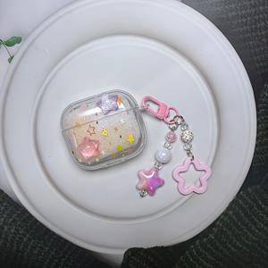 TEMU AirPods 1/2/3세대, AirPods Pro, AirPods Pro2용 옴브레 3D 스타 이어폰 케이스/커버, 에어팟4 보호 커버 + 1개 쉘 + 1개의 체인