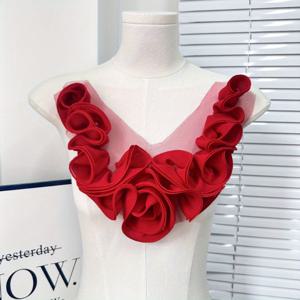 TEMU DIY 3D 핸드패치 꽃무늬 드레스 장식 - 댄스 의상, 웨딩드레스, 원피스에 적합한 패브릭 - 스커트, 블ouses, 원피스용 바느질 아플리케