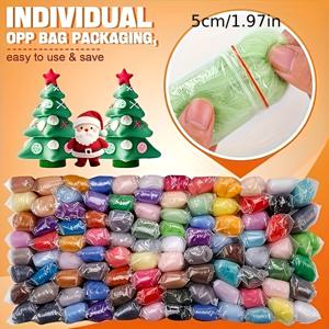 TEMU 1.06온스 니들 펠트 양모 10개입, 멀티 컬러 천연 섬유 양모 얀, 두꺼운 스파인 니들 수제 양모 펠트 얀 공예 용품, 패키지당 0.11온스.