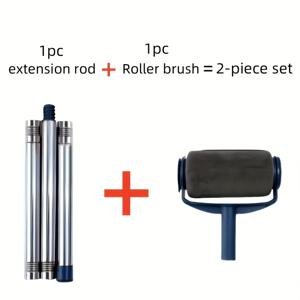 TEMU 2개 대형 자가급식 페인트 롤러 세트 (연장봉 포함) - 라텍스 및 벽면용, 매끄러운 도포, 7인치 롤러 길이, 금속 & 플라스틱 소재, 내구성 강한 홈 리모델링 페인트 키트