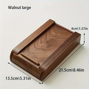 TEMU 1개 헤비듀티 호두나무 책상 아래 정리함 - 자가 접착식 설치, 드릴 필요 없음, 서랍 트레이, 공간 절약형 홈오피스용 수납 - 펜, 연필, 문구류를 위한 미니멀 디자인, 사무실 & 스터디 데스크에 이상적, 내구성 강화, 리모트 워커에게 적합한 세련된 디자인