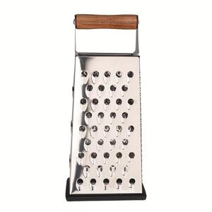 TEMU 나무 손잡이 야채 그라인더, 다기능 4면 슬라이서, 감자 및 고추가루기, 주방용 스테인리스 스틸 그라인더