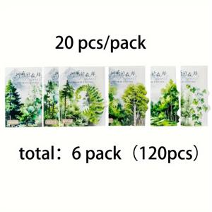 TEMU 숲 테마 스티커 120개 세트 - 자체 접착 PET 소재, 혼합 색상, 불규칙한 모양의 스크랩북킹 및 저널링용, 자연 영감 프로젝트에 완벽, 스크랩북 용품, 저널 장식, 리얼리스틱 숲 디자인, 내구성 있는 접착제, 공예 재료, 저널링 용품, 스크랩북 스티커, 저널링용 스티커, 스티커 시트