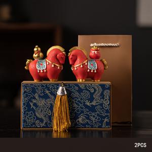 TEMU 탕마우스 금괴 부자 운세 장식 선물 세트, 창의적인 순간 행운 회전 장식, 사업 개업, 집들이, 생일 선물용