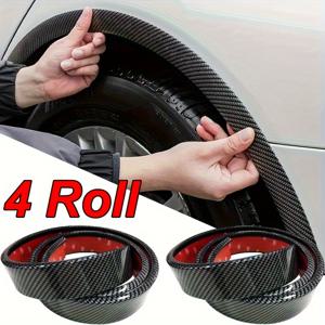 TEMU 4개 세트 휠 아치 가드, 매트 PVC 펜더 보호대, 자가 접착 플라스틱 머드 플랩 스크래치 방지 스트립, 모든 차량 모델에 맞는 DIY 핏 디자인