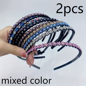 TEMU 세련된 물결 패턴 꽃 머리띠 2개 세트. 여성에게 완벽하며, 웨딩, 파티, 일상복으로 이상적입니다.