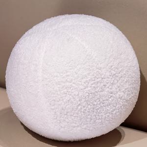 TEMU 북유럽 스타일 원형 쿠션: 오래 앉아 있는 사무직 근로자를 위한 허리 지지 베개 (피부 친화적인 브러시 처리 원단) - 거실 소파용 장식 베개 - 집에서 쉬는 임산부를 위한 옆면 지지 베개 - 독서 베개