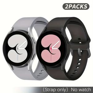 TEMU 2개 세트 스포츠 밴드, 20mm 퀵 릴리즈, 삼성 7/5/4/6, 워치 5 프로, 워치 4 클래식 호환, 남녀 공용 교체용 스트랩, 갭 없는 디자인