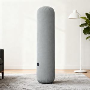 TEMU 1개 회색 다기능 지지 롱 라운드 베개, 가정용, 등, 목, 다리를 편안하게 지지하여 장거리 여행과 낮잠을 더욱 편안하게|허리보호대