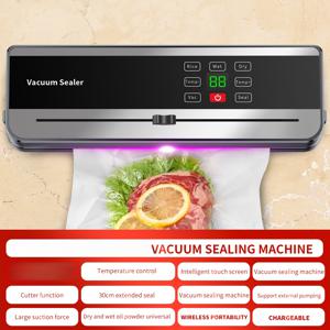 TEMU 다기능 자동 실러, 휴대용 무선 진공 실러 (수동 시작/정지), 디지털 디스플레이 충전 표시등, 간식 밀봉기, 주방 및 야외 피크닉을 위한 컴팩트하고 사용하기 쉬운 디자인, USB 충전식, 온도 제어