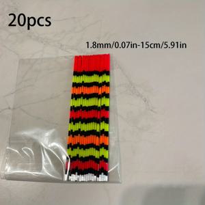 TEMU 20개입 물고기 플로트, 눈에 띄는 꼬리가 특징이며 드리프트 테일 낚시 플로트에 적합, 높은 눈에 띄움으로 야간 낚시 장비에 이상적, 배터리 없음