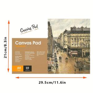 TEMU 대형 A4 유화 & 아크릴 스케치북 - 두꺼운 제본, 내구성 강한 커버 & 페이지, 모든 매체용 (테레빈유, 구아쉬, 파스텔) - 전문 , 취미 활동가, 학교용 - 내구성 있는 아트 스케치북 선물|A4용지