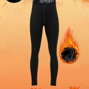 TEMU 1개 남아용 보온 압축 팬츠 - 겨울용 따뜻한 타이트핏 고탄력 & 스포츠 팬츠, 스키, 사이클링, 헬스, 야외 활동에 적합 - 세탁기 사용 가능한 날씨용 운동복