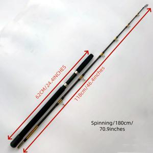 TEMU 2단 슬로우 지깅 낚싯대 헤비듀티 소금물 보트용 30-60LBS 유리 스피닝 로드, 슬로우 지깅 & 트롤링용 - 오프쇼어, 니어쇼어, 서프 캐스팅에 적합, 대형 루어 캐스팅, 트롤링, 지깅에 적합